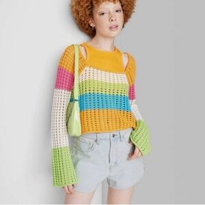 Women's High-Rise Cutoff Cotton Denim Shorts‎